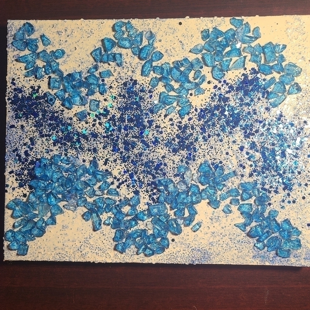 𝅺8 x 10 Blue Canvas Painting